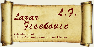Lazar Fišeković vizit kartica